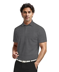Pga Tour Men's Heathered Stripe Golf Polo Shirt