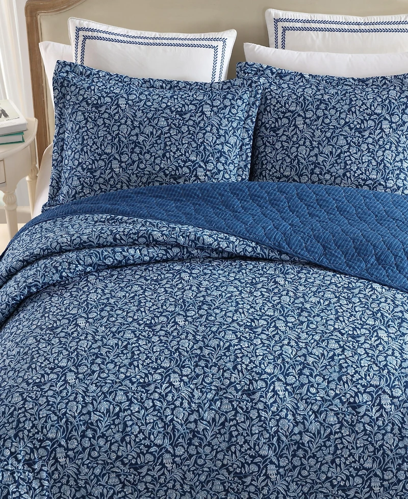 Laura Ashley Elaina Cotton 3-Pc. Quilt Set