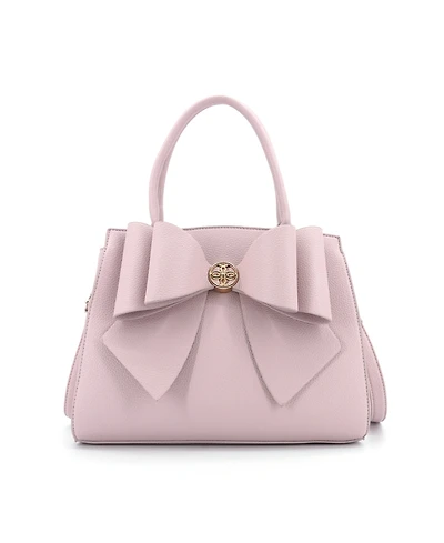 Like Dreams Park Double Bowtie Zipper Satchel Bag
