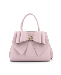 Like Dreams Park Double Bowtie Zipper Satchel Bag