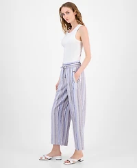 Tommy Hilfiger Women's Striped Drawstring-Waist Pants