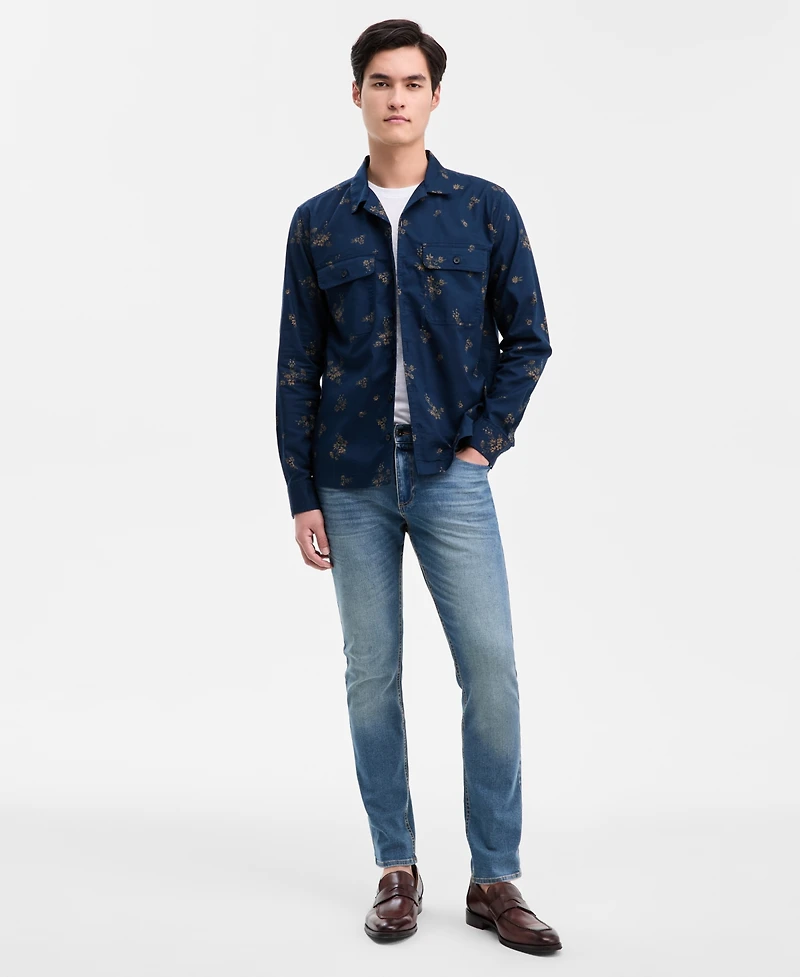 Sun + Stone Men's Floral Print Long-Sleeve Shirt, Macy's Exclusive
