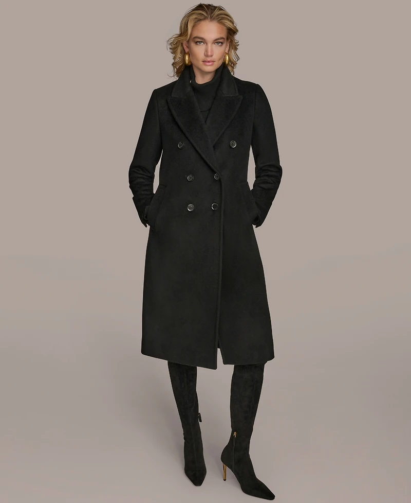 Donna Karan New York Women's Double-Breasted Reefer Coat