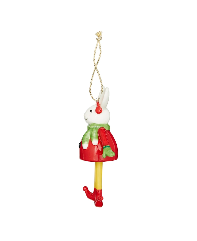 Spode Kit Kemp Christmas Bell Bunny Ornament