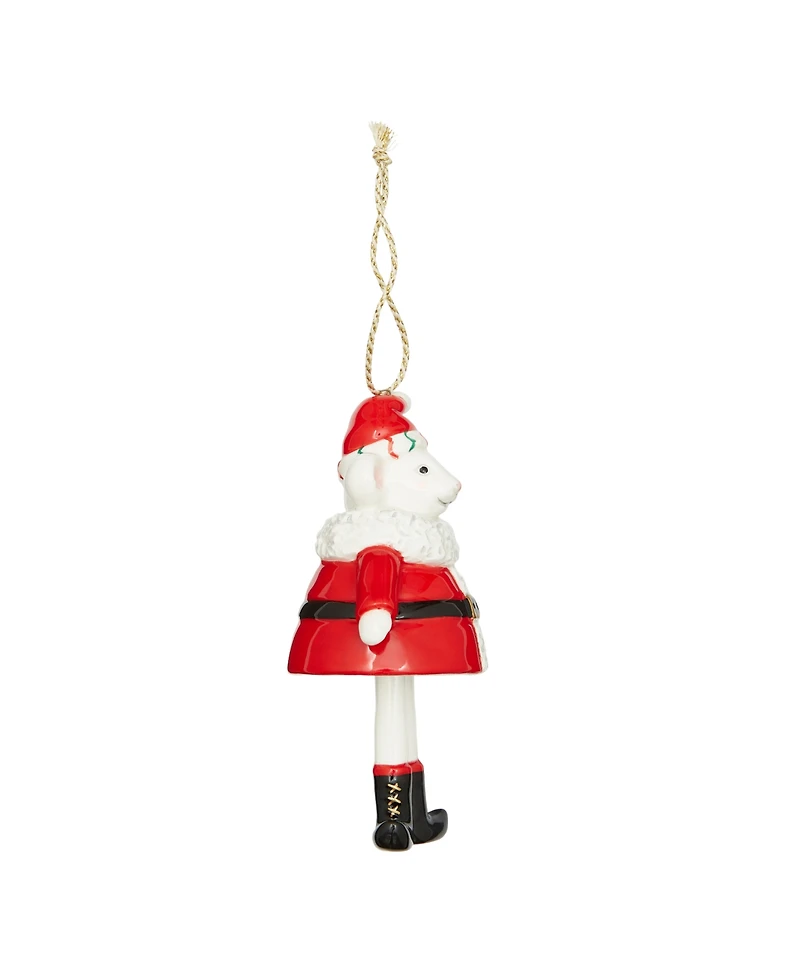 Spode Kit Kemp Christmas Bell Santa Mouse Ornament