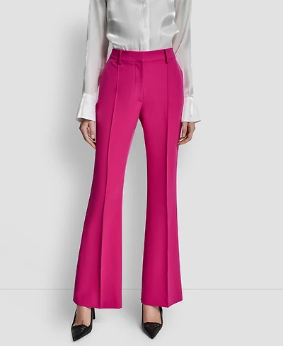 Dkny Women's Pintuck Fit and Flare Trousers