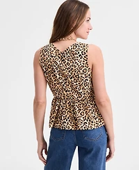 On 34th Women's Printed Sleeveless Peplum Top, Macy's Exclusive