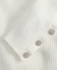 On 34th Women's V-Neck Jewel-Button-Cuff Sweater, Macy's Exclusive