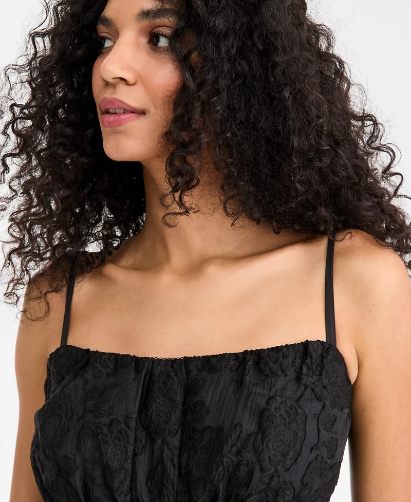 On 34th Women's Floral-Textured Sleeveless Peplum Top, Macy's Exclusive