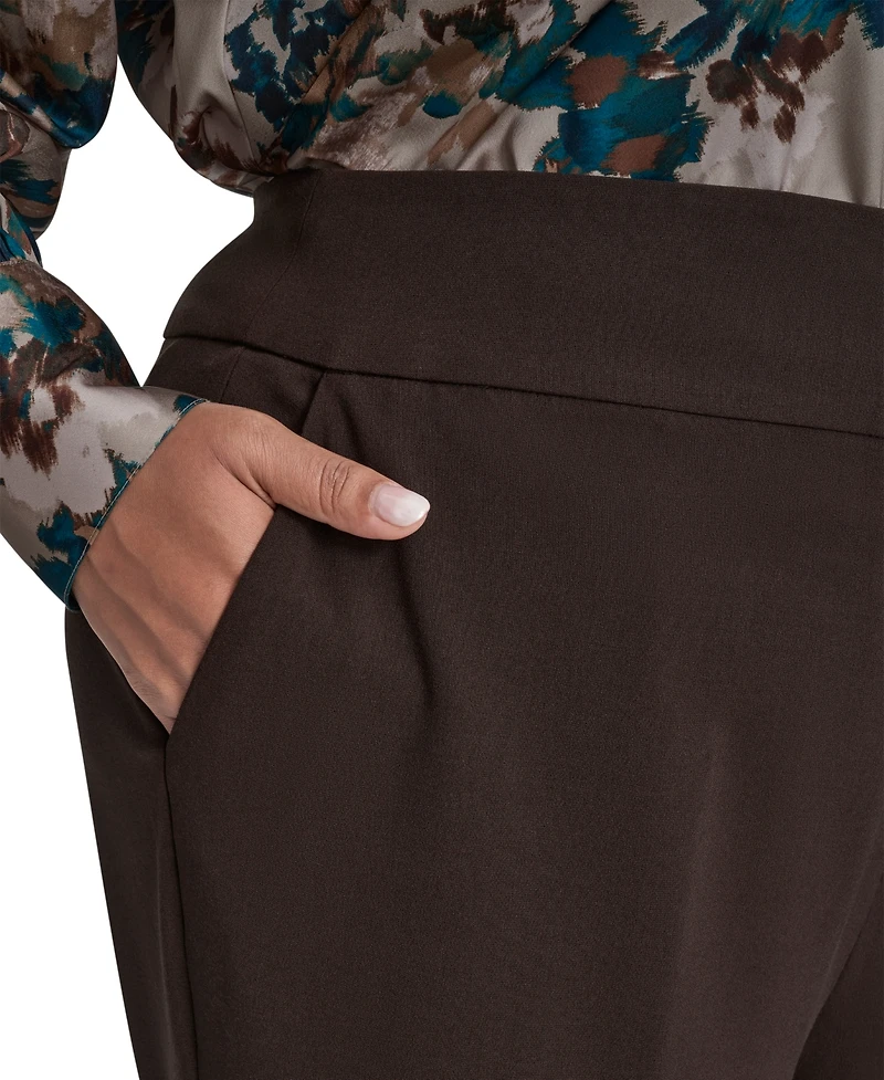 Calvin Klein Plus Mid-Rise Wide-Leg Pants