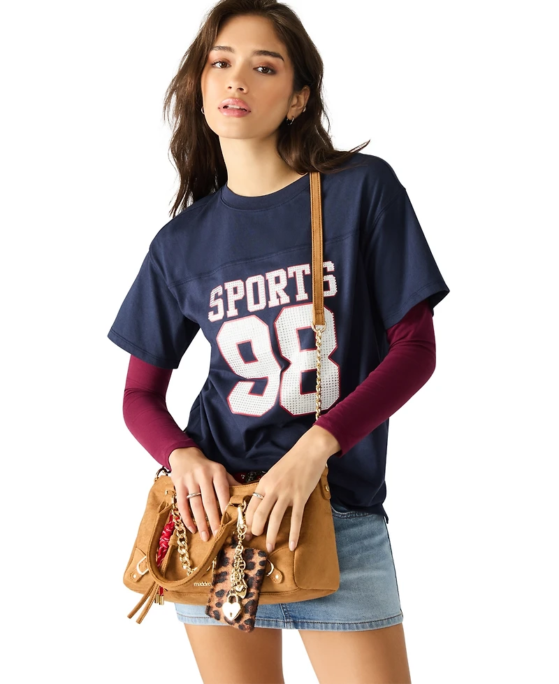 Madden Girl Violett Small Zipper Satchel Bag