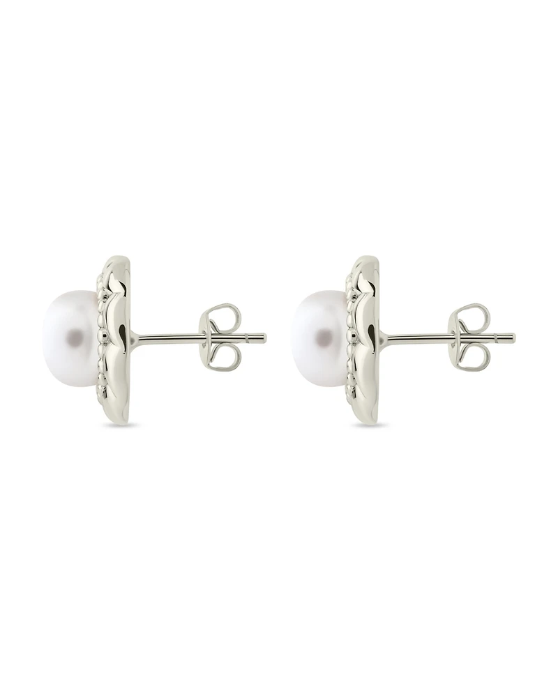 Sterling Forever Eudora Cultivated Pearl Stud Earrings