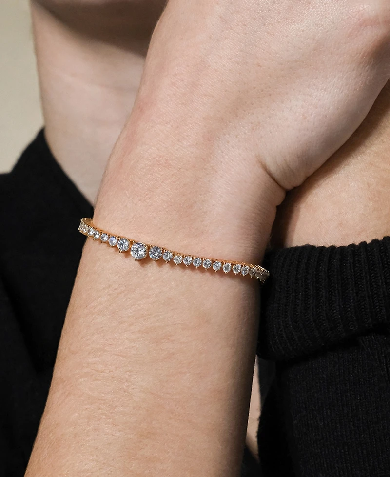 Sterling Forever Tatum Cubic Zirconia Tennis Bracelet