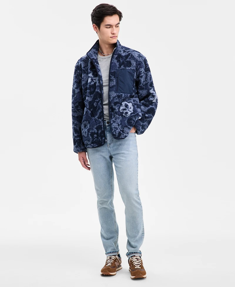 Sun + Stone Men's Creed Faux Sherpa Jacket, Macy's Exclusive