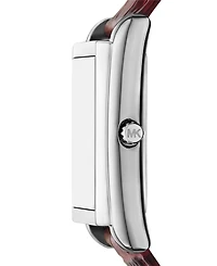 Michael Kors Women's Essex Three-Hand Red Leather Watch, 26x36mm