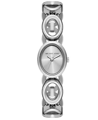 Michael Kors Women's Maude Three-Hand Silver-Tone Stainless Steel Watch, 22mm