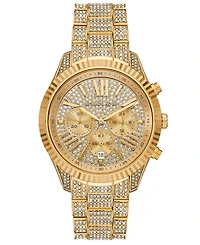 Michael Kors Women's Lexington Chronograph Gold-Tone Stainless Steel Watch, 42mm