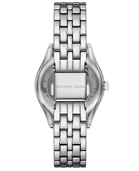 Michael Kors Women's Harlowe Three-Hand Silver-Tone Stainless Steel Watch Set, 33mm