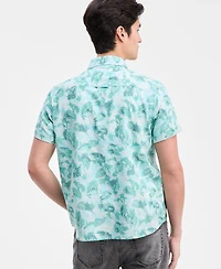 Sun + Stone Men's Forest Leaf Short-Sleeve Button-Up Shirt, Macy's Exclusive