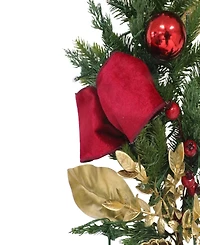 Puleo 10" Pre-Lit Battery-Operated Adorned Garland