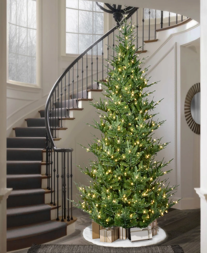 Puleo 10' Pre-Lit Artificial Hillside Spruce Tree