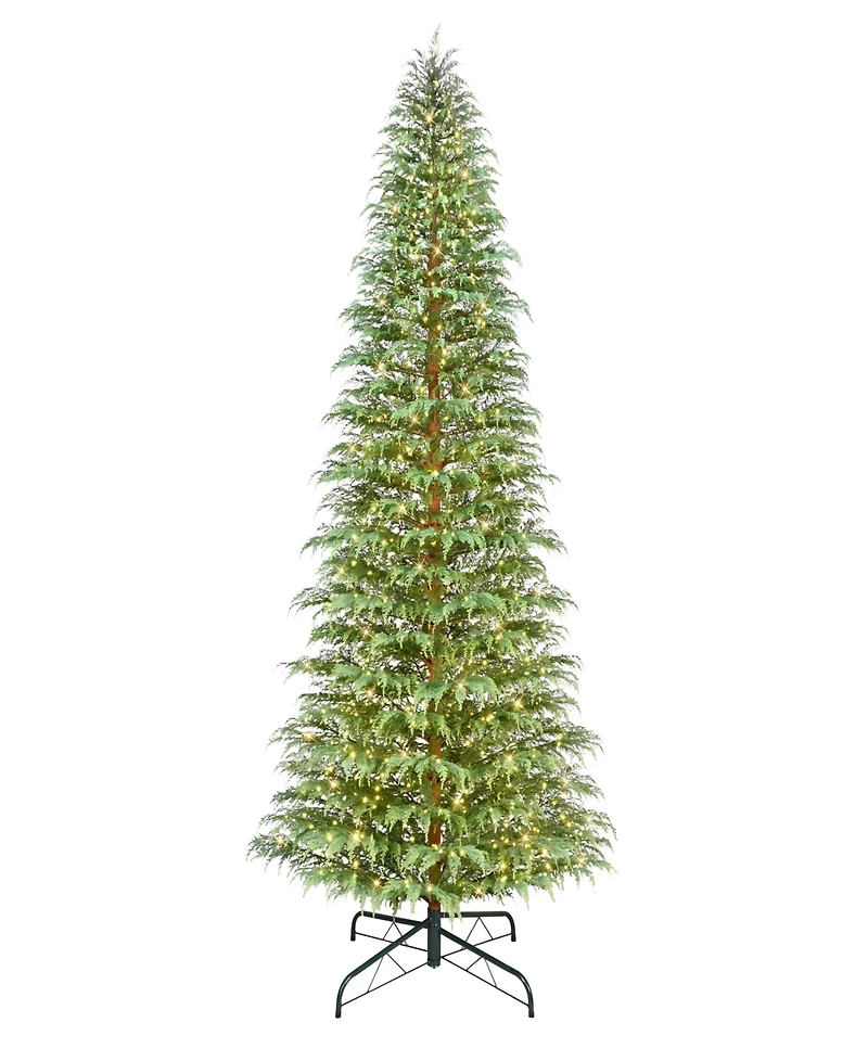 Puleo 12' Pre-Lit Artificia Cypress Christmas Tree