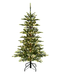 Puleo 4.5' Pre-Lit Artificial Aspen Fir Tree
