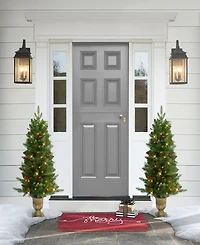 Puleo 3.5' Artificial Pre-Lit Potted Oregon Fir Tree