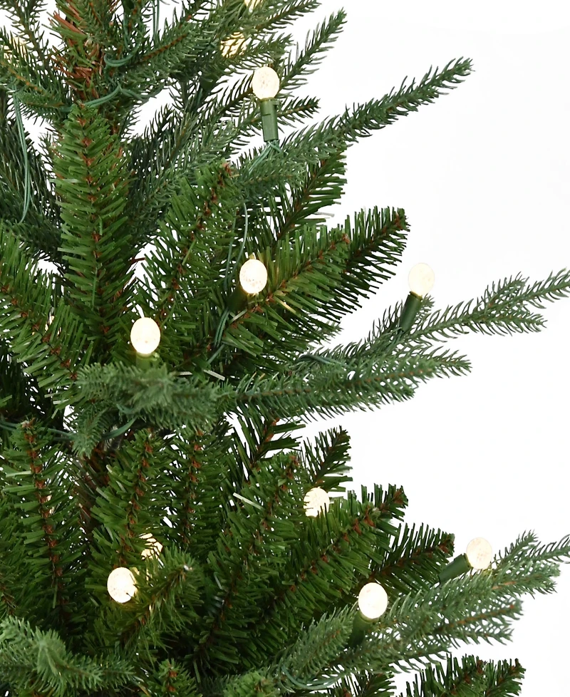 Puleo 3' Pre-Lit Artificial Christmas Tree in Burlap Sac Base