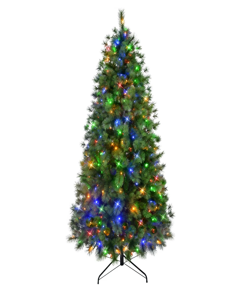 Puleo 7.5' Pre-Lit Artificial Colorado Pine Christmas Tree with Dual Function Led Lights