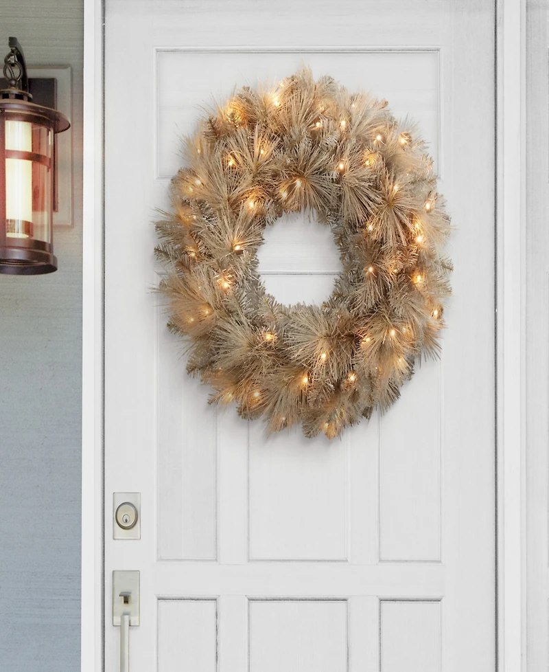 Puleo 24" Pre-Lit Battery-Operated Wreath