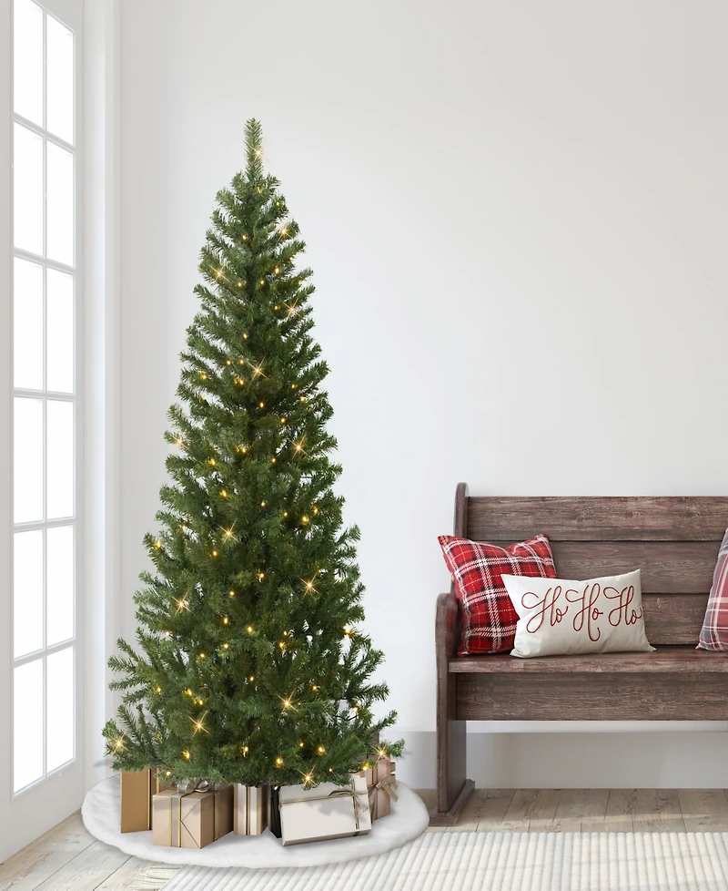 Puleo 6' Pre-Lit Canadian Spruce Artificial Christmas Tree