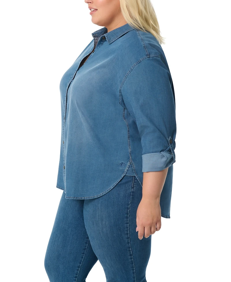 Gloria Vanderbilt Plus Amanda Long Sleeve Shirt