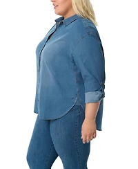 Gloria Vanderbilt Plus Amanda Long Sleeve Shirt