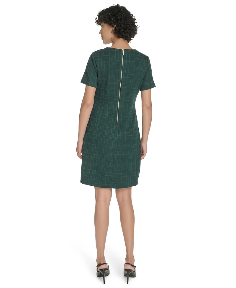 Tommy Hilfiger Petite Short Sleeve Knit Shift Dress