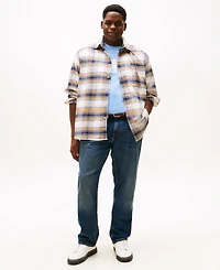 Tommy Hilfiger Men's Big and Tall Tartan Check Regular Fit Shirt