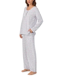 Eileen West Women's Brushed Cotton Jersey Long Sleeve Pajama Set