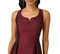 Adrianna Papell Women's Notch Scoop Neck Midi Dress