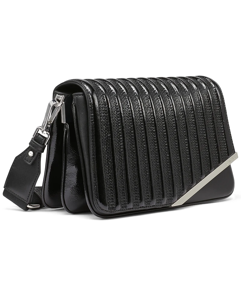 Calvin Klein Women's Ria Patent Piping Crossbody Bag