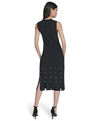 Vince Camuto Petite Sweater Slit Hem Midi Dress