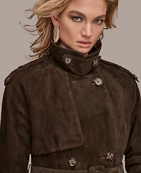 Donna Karan New York Women's Double Breasted Belted Trench Coat