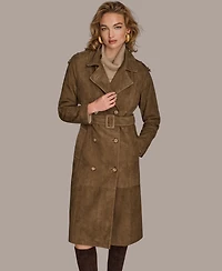 Donna Karan New York Women's Double Breasted Belted Trench Coat