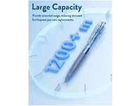 Htutwoo 12Pack 0.5mm Quick Dry Retractable Gel Pen Set, Cute Transparent Fine Point Multicolor Note Taking Aesthetic Lnk Pens, Comfort Grip 12 Ink Col