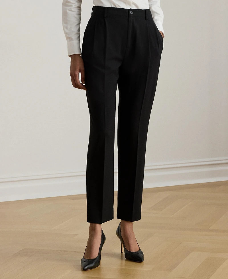 Lauren Ralph Women's Knee Patch Detail High Rise Pants
