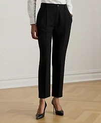 Lauren Ralph Women's Knee Patch Detail High Rise Pants