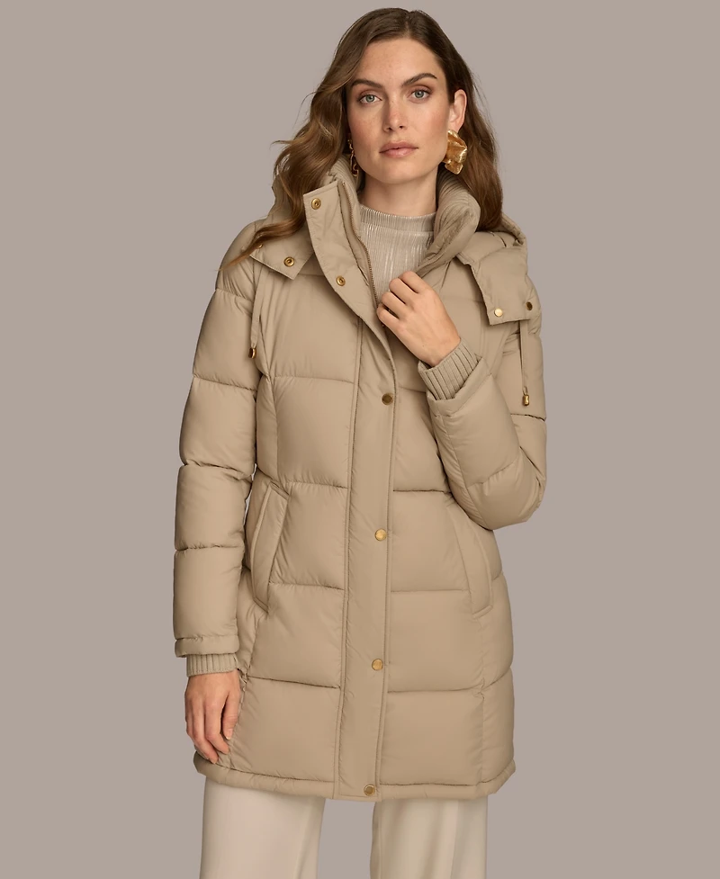 Donna Karan New York Women's Hooded Puffer Coat