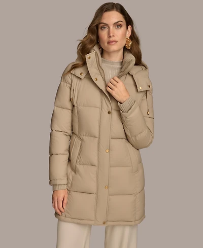 Donna Karan New York Women's Hooded Puffer Coat