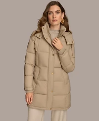 Donna Karan New York Women's Hooded Puffer Coat