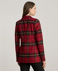 Lauren Ralph Women's Plaid Long Sleeve Blazer