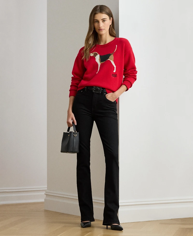 Lauren Ralph Women's Cotton Dog Sweater